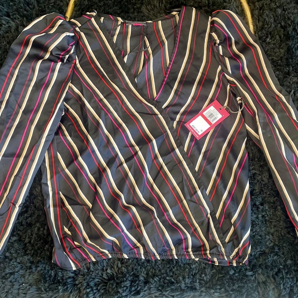Satin Multi Color Vince Camuto Blouse